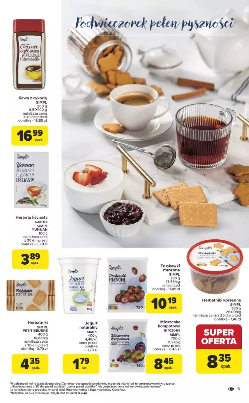 Gazetka promocyjna Carrefour - ważna 17.02 do 01.03.2025 - strona 7 - produkty: Herbata, Herbatniki, Kawa, Mieszanka kompotowa, Truskawki