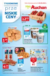 Gazetka promocyjna Auchan - Tygodniowe przeNISKIE CENY Moje Auchan - Gazetka - ważna od 10.08 do 10.08.2022 - strona 1 - produkty: Rum, Papier, Truskawki, Ziemniaki, Papier toaletowy, Lody, Kabanos, Grill