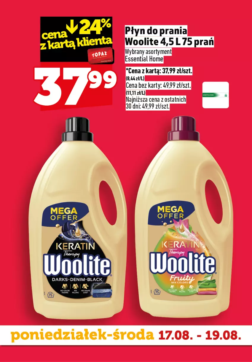 Gazetka promocyjna Topaz - Gazetka - ważna 17.08 do 19.08.2026 - strona 7 - produkty: Lack, Płyn do prania, Woolite