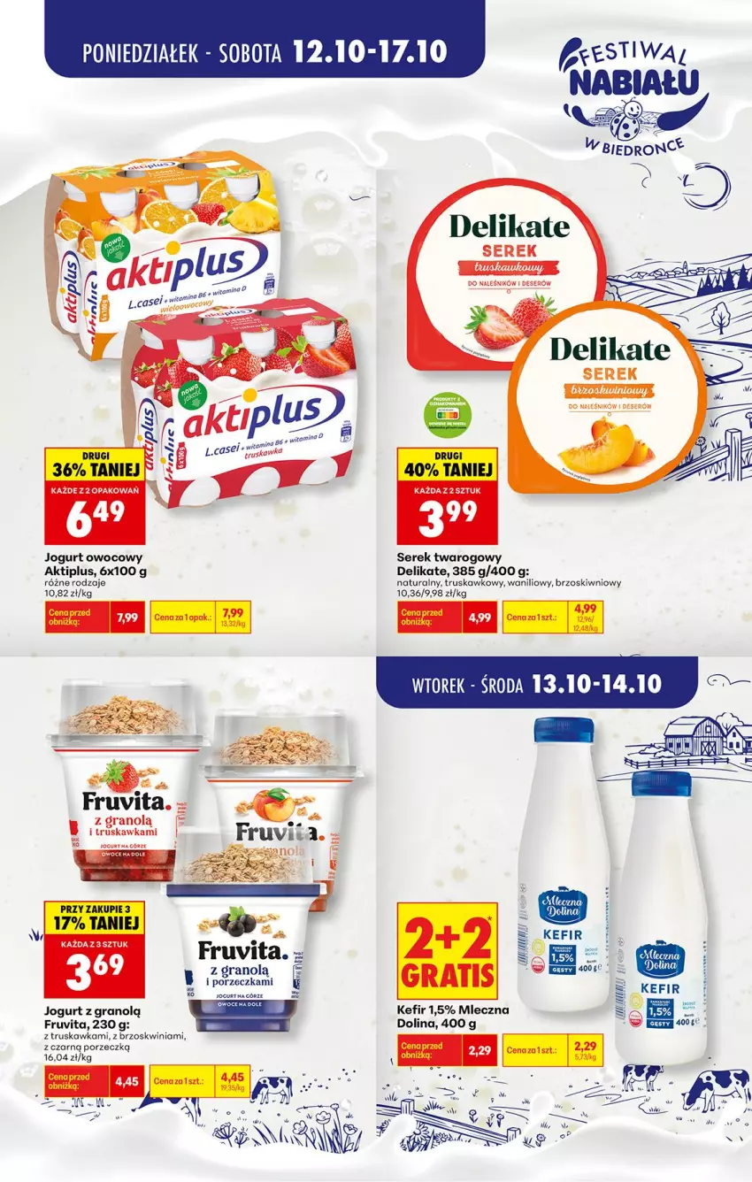 Gazetka promocyjna Biedronka - Gazetka - ważna 13.10 do 20.10.2026 - strona 3 - produkty: Aktiplus, Deser, Fa, Gra, Jogurt, Jogurt owocowy, Kefir, Por, Ser, Serek, Serek twarogowy