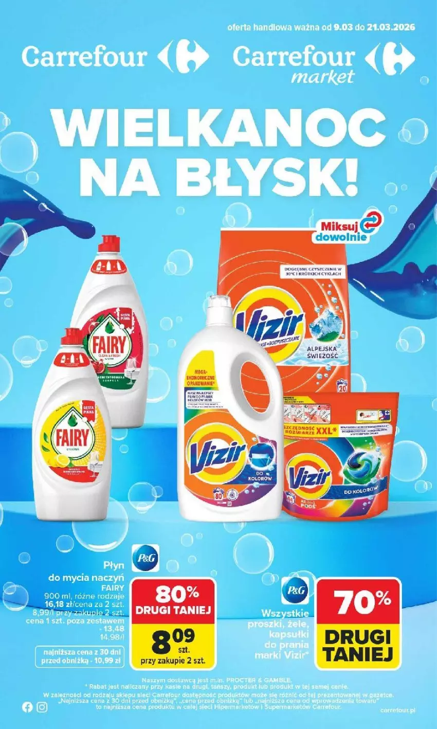 Gazetka promocyjna Carrefour - Gazetka Wielkanoc na błysk! - ważna 09.03 do 21.03.2026 - strona 1 - produkty: Woda
