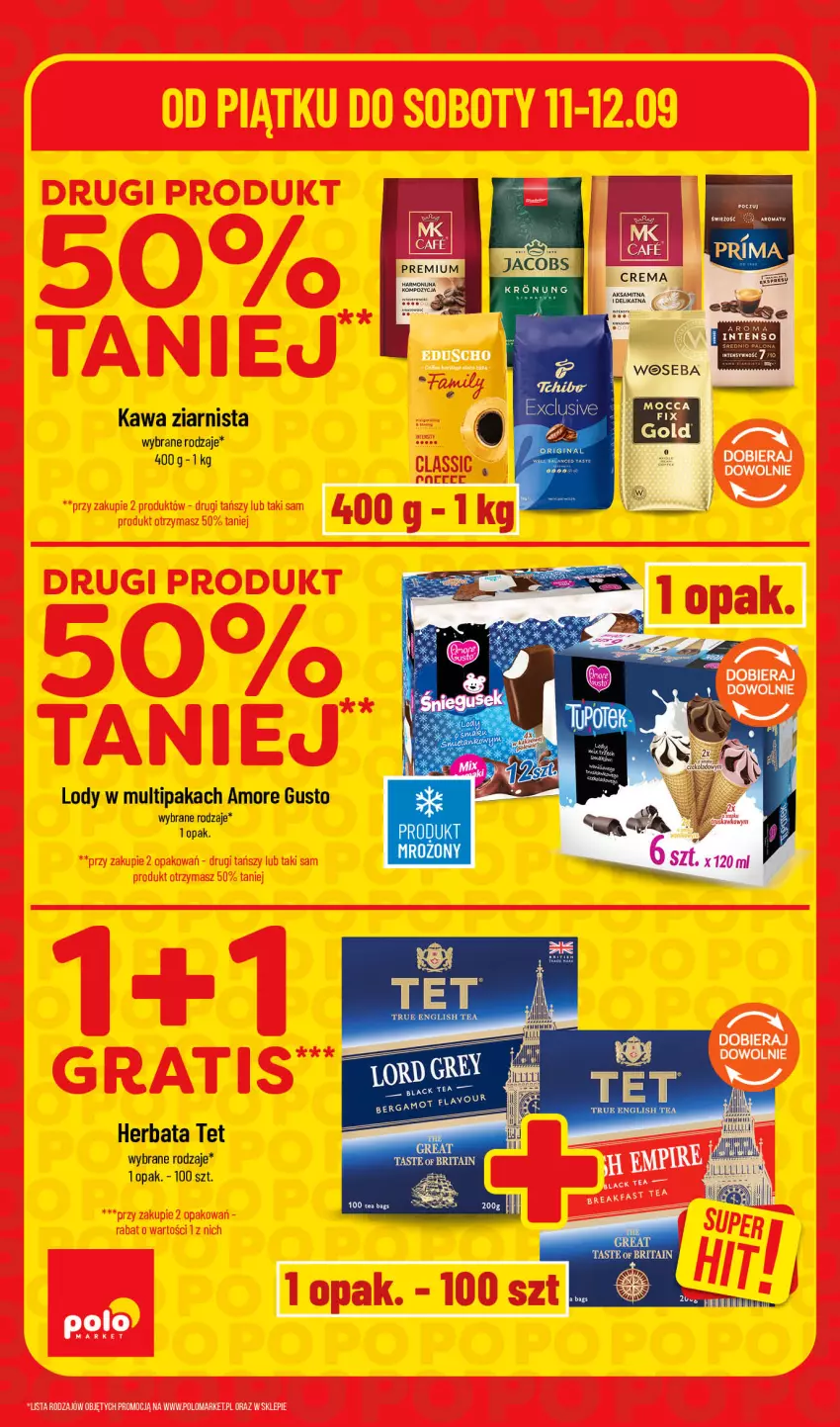 Gazetka promocyjna PoloMarket - Katalog Superhity - ważna 10.09 do 12.09.2026 - strona 2 - produkty: Herbata, Kawa, Kawa ziarnista, Lack, Lody