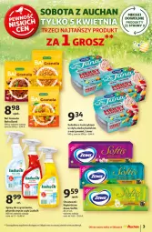 Gazetka promocyjna Auchan - WIELKA MOC Niskich Cen Moje - Gazetka - ważna od 09.04 do 09.04.2025 - strona 3 - produkty: Sałatka, Ludwik, Warzywa, Gra, Ba!, Spray do czyszczenia, Sałat, Chusteczki, Tuńczyk, Płyn do mycia, Granola, Bakalland, Lisner, Fa