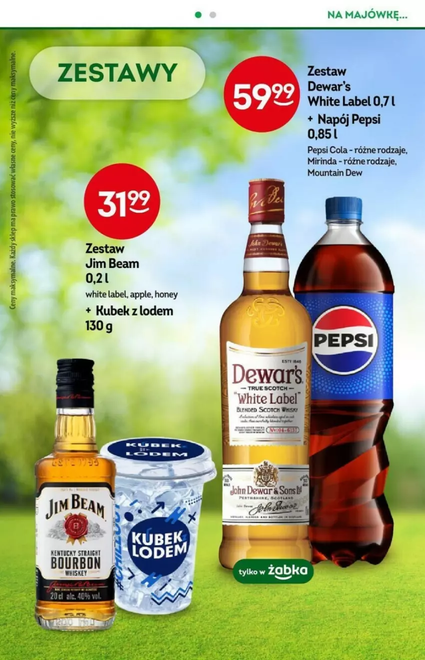 Gazetka promocyjna Żabka - ważna 30.04 do 28.05.2024 - strona 26 - produkty: Jim Beam, Mirinda, Napój, Pepsi, Whiskey