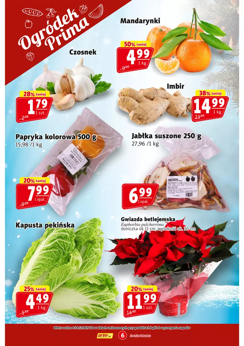 Gazetka promocyjna Prim Market - ważna 04.12 do 10.12.2025 - strona 6 - produkty: Gwiazda, Jabłka, Mandarynki, Sok