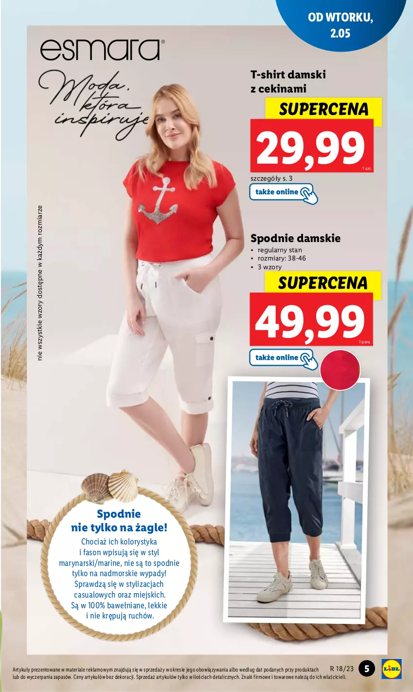 Gazetka promocyjna Lidl - GAZETKA - ważna 02.05 do 06.05.2023 - strona 7 - produkty: Fa, Spodnie, T-shirt