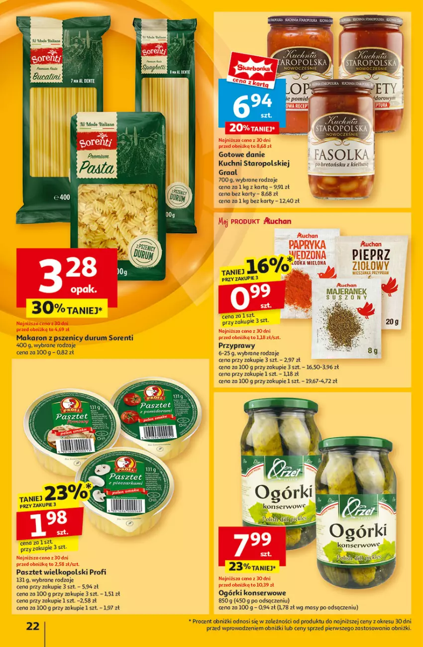 Gazetka promocyjna Auchan - Pewność Niskich Cen Hipermarket - ważna 27.02 do 05.03.2025 - strona 24 - produkty: Fa, Gra, Graal, LG, Makaron, Ogórki konserwowe, Pasztet, Pieprz, Przyprawy, Rum, Ser