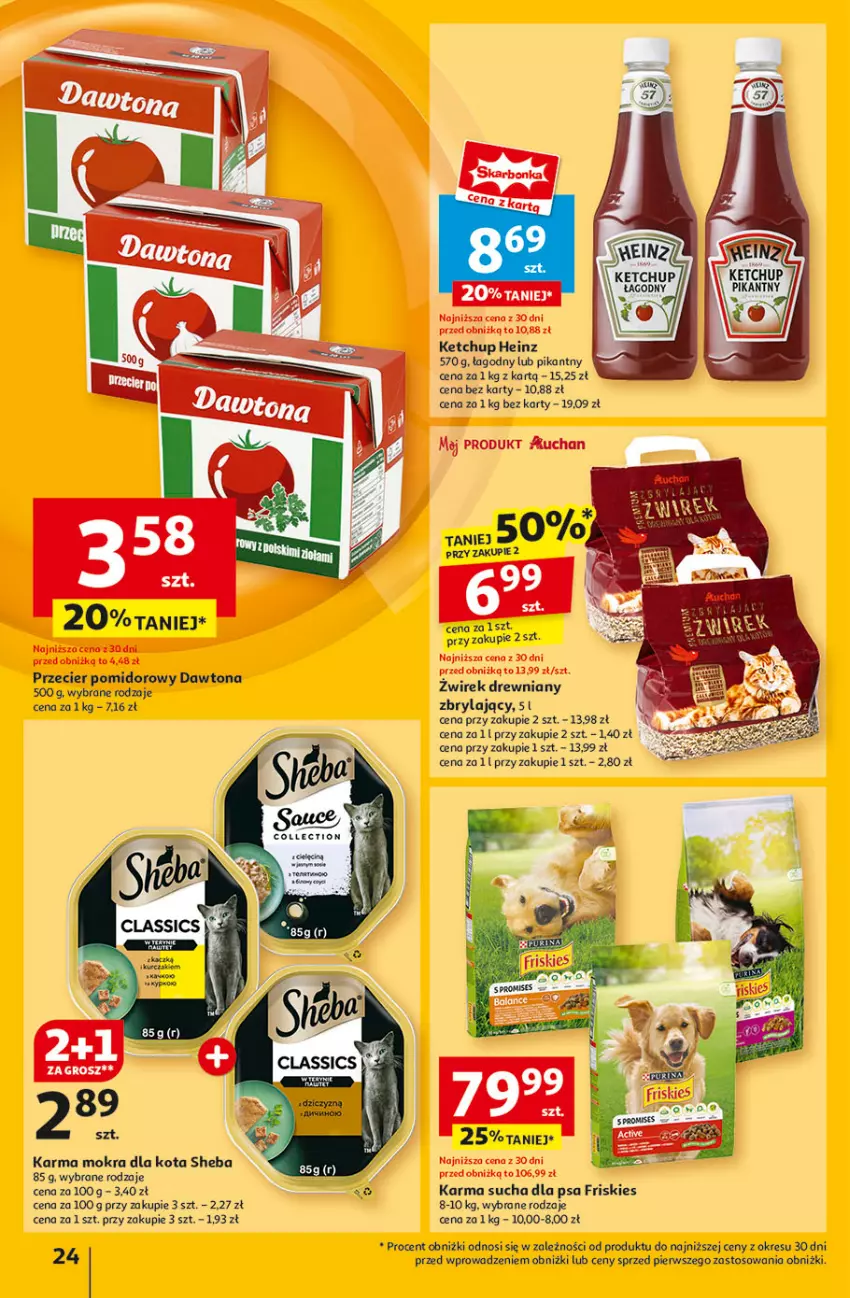 Gazetka promocyjna Auchan - Pewność Niskich Cen Hipermarket - ważna 27.02 do 05.03.2025 - strona 26 - produkty: Dawtona, Friskies, Heinz, Ketchup, Sheba