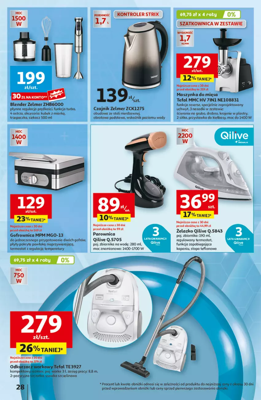 Gazetka promocyjna Auchan - Pewność Niskich Cen Hipermarket - ważna 27.02 do 05.03.2025 - strona 36 - produkty: Blender, Brie, Czajnik, Fa, Gofrownica, Kontroler, Kubek, Maszynka, Odkurzacz, Orka, Parownica, Sitko, Szatkownica, Szynka, Tefal, Termos, Top, Trzepaczka, Zelmer