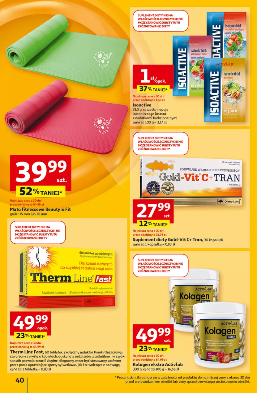 Gazetka promocyjna Auchan - Pewność Niskich Cen Hipermarket - ważna 27.02 do 05.03.2025 - strona 48 - produkty: Fa, Gra, Kolagen, Por, Sport, Suplement diety, Tablet, Therm Line, Tran, Wagi, Znicz