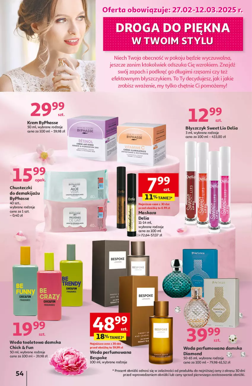 Gazetka promocyjna Auchan - Pewność Niskich Cen Hipermarket - ważna 27.02 do 05.03.2025 - strona 62 - produkty: Chusteczki, LG, Makijaż, Maska, Maskara, Perfum, Woda, Woda perfumowana, Woda toaletowa