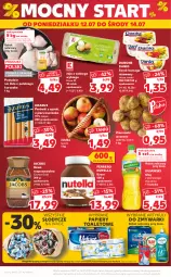 Gazetka promocyjna Kaufland - OFERTA TYGODNIA - Gazetka - ważna od 14.07 do 14.07.2021 - strona 52 - produkty: Kurczak, Nutella, Krakus, Kujawski, Kawa rozpuszczalna, Ser, Danone, Papier, Jaja, Parówki, Parówki z szynki, Kawa, Ziemniaki, Serek homogenizowany, Serek, Ferrero, Danio, Zmywarki, Jacobs, Waga, Olej, Jaja z wolnego wybiegu, Jabłka