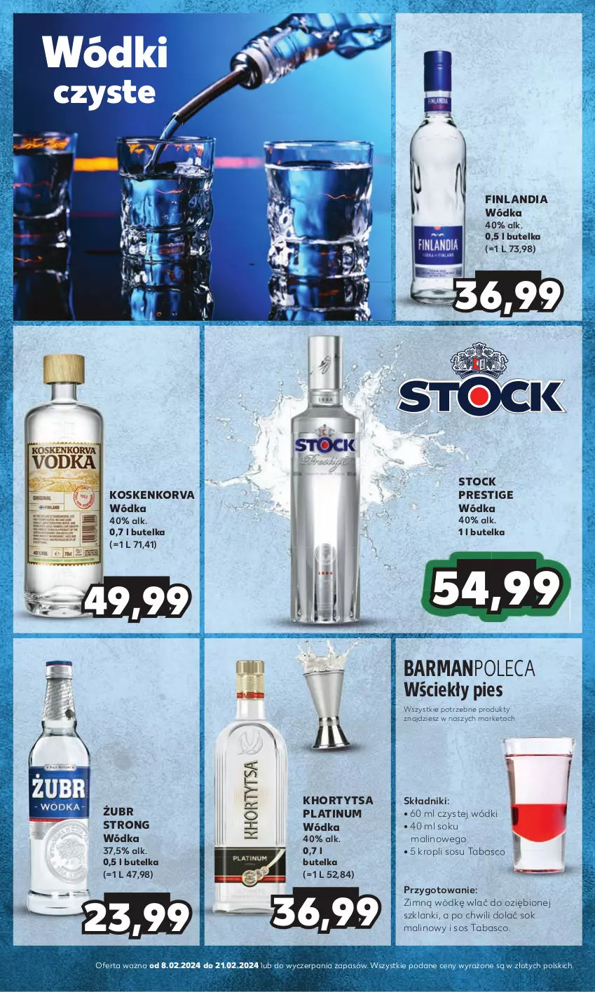 Gazetka promocyjna Kaufland - Barek Kauflandu - ważna 08.02 do 21.02.2024 - strona 2 - produkty: Finlandia, Lanki, Sok, Sos, Sos tabasco, Stock, Wódka