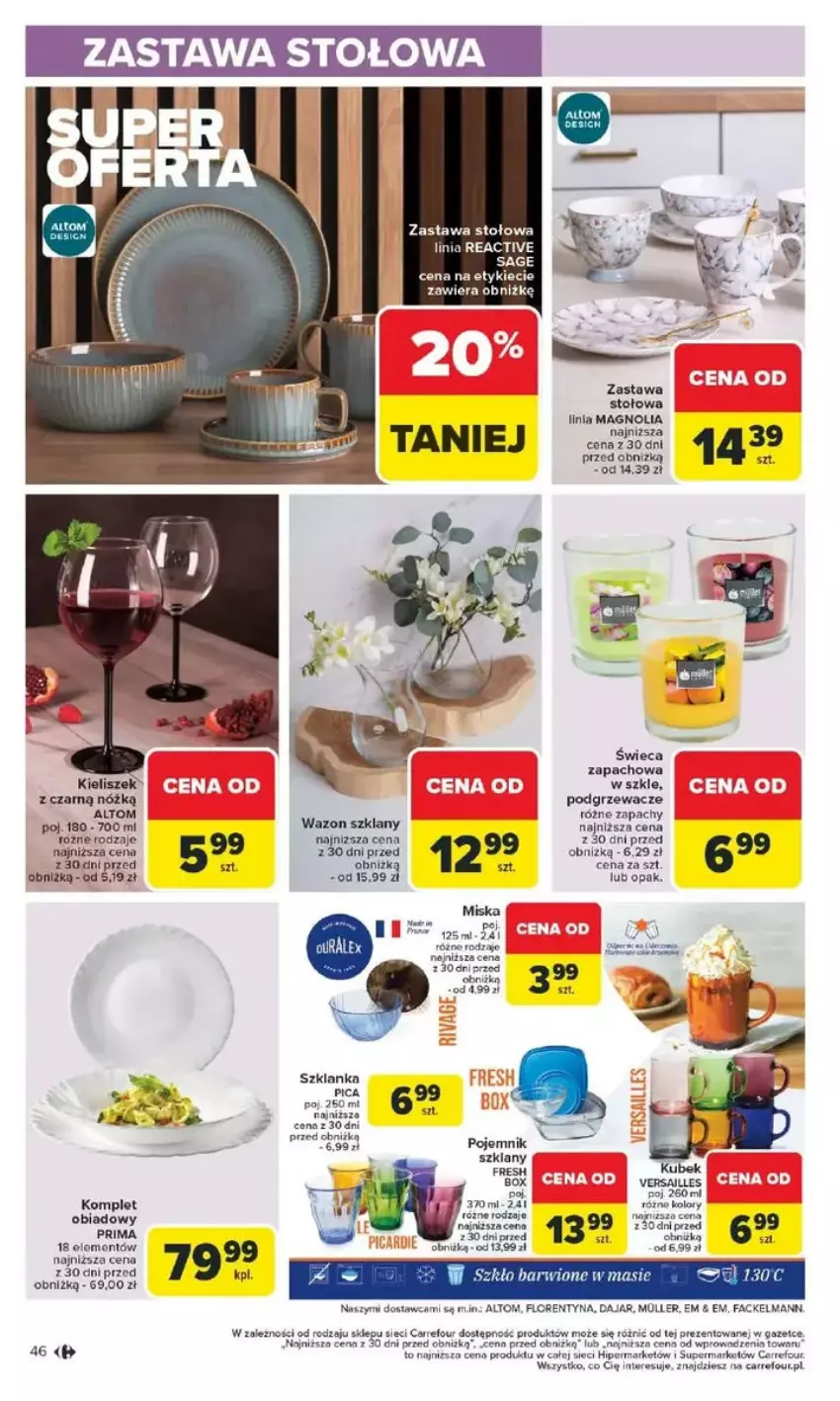 Gazetka promocyjna Carrefour - ważna 10.02 do 15.02.2025 - strona 41 - produkty: Fa, Kieliszek, LG, Miska, Podgrzewacze, Pojemnik, Pojemnik szklany, Por, Prima, Szklanka, Wazon