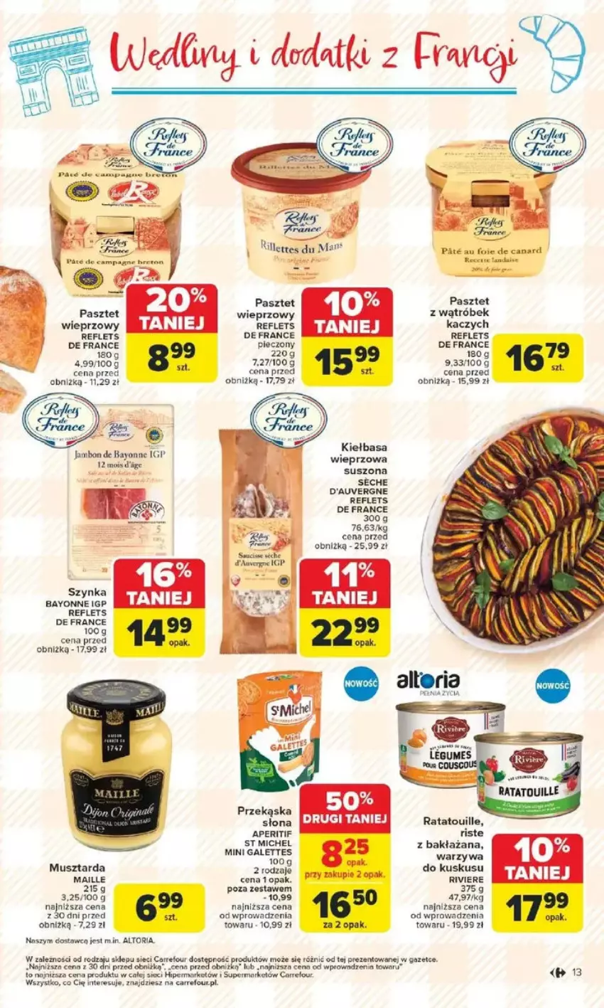 Gazetka promocyjna Carrefour - ważna 10.02 do 15.02.2025 - strona 5 - produkty: Fa, Kiełbasa, Kuskus, Mus, Musztarda, Pasztet, Piec, Szynka, Warzywa