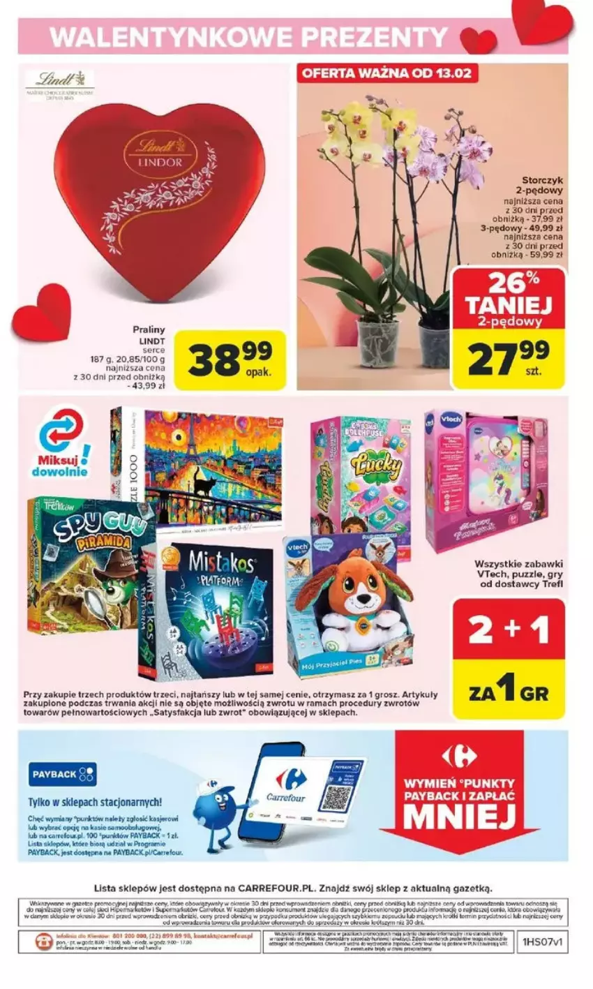 Gazetka promocyjna Carrefour - ważna 10.02 do 15.02.2025 - strona 52 - produkty: Brie, Fa, Gra, Gry, Lindt, Praliny, Puzzle, Rama, Storczyk