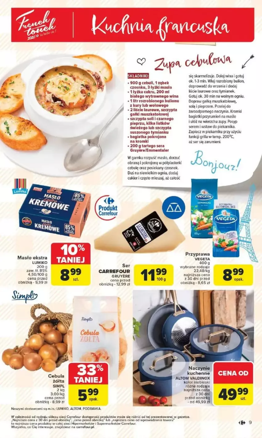 Gazetka promocyjna Carrefour - ważna 10.02 do 15.02.2025 - strona 59 - produkty: Bagietka, Bulion, Cukier, Czosnek, Emmental, Grill, Laur, Lion, Masło, Mus, O Bag, Olej, Piast, Piec, Piekarnik, Pieprz, Por, Rum, Ser