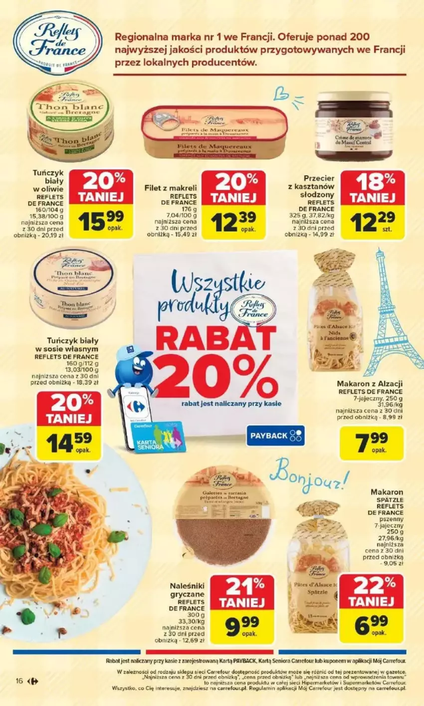 Gazetka promocyjna Carrefour - ważna 10.02 do 15.02.2025 - strona 8 - produkty: Filet z makreli, Gry, Makaron, Naleśniki, Sos, Tuńczyk