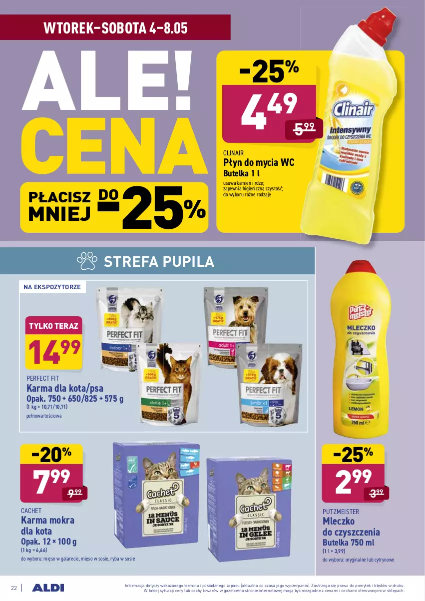 Gazetka promocyjna Aldi - ważna 04.05 do 08.05.2021 - strona 22 - produkty: Clin, Fa, Gala, Gin, Mięso, Mięso w galarecie, Mięso w sosie, Mleczko, Płyn do mycia, Putzmeister, Ryba, Sos, Tera