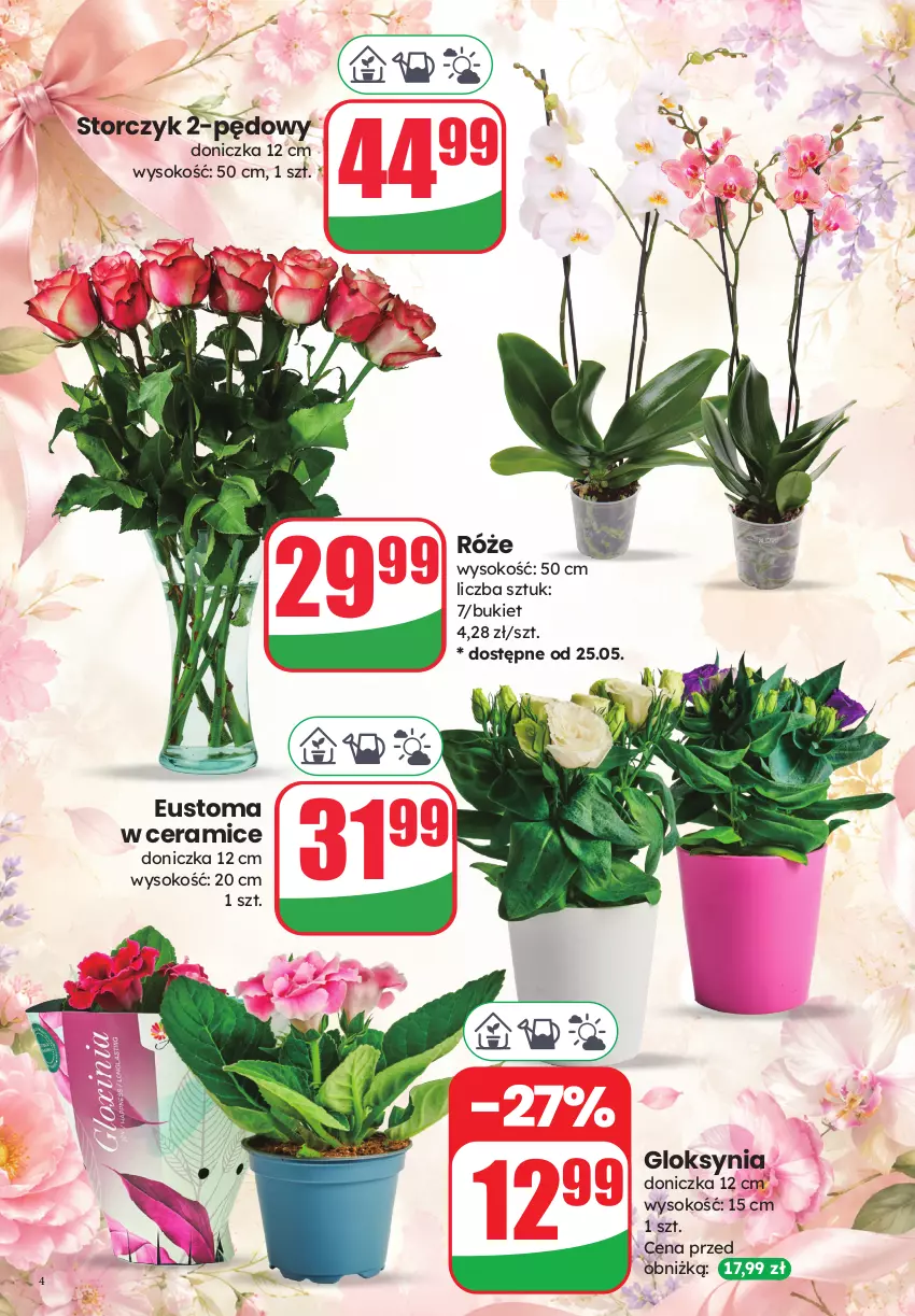 Gazetka promocyjna Dino - Katalog - Dzień Mamy 2026 - ważna 22.05 do 26.05.2026 - strona 4 - produkty: Bukiet, Sok, Storczyk