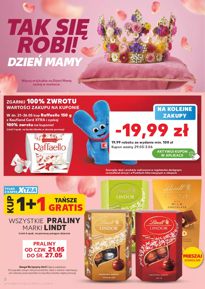 Gazetka promocyjna Kaufland - Gazetka tygodnia - ważna 21.05 do 27.05.2026 - strona 2 - produkty: Fa, Gra, Lindt, Olej, Por, Praliny, Raffaello, Waga