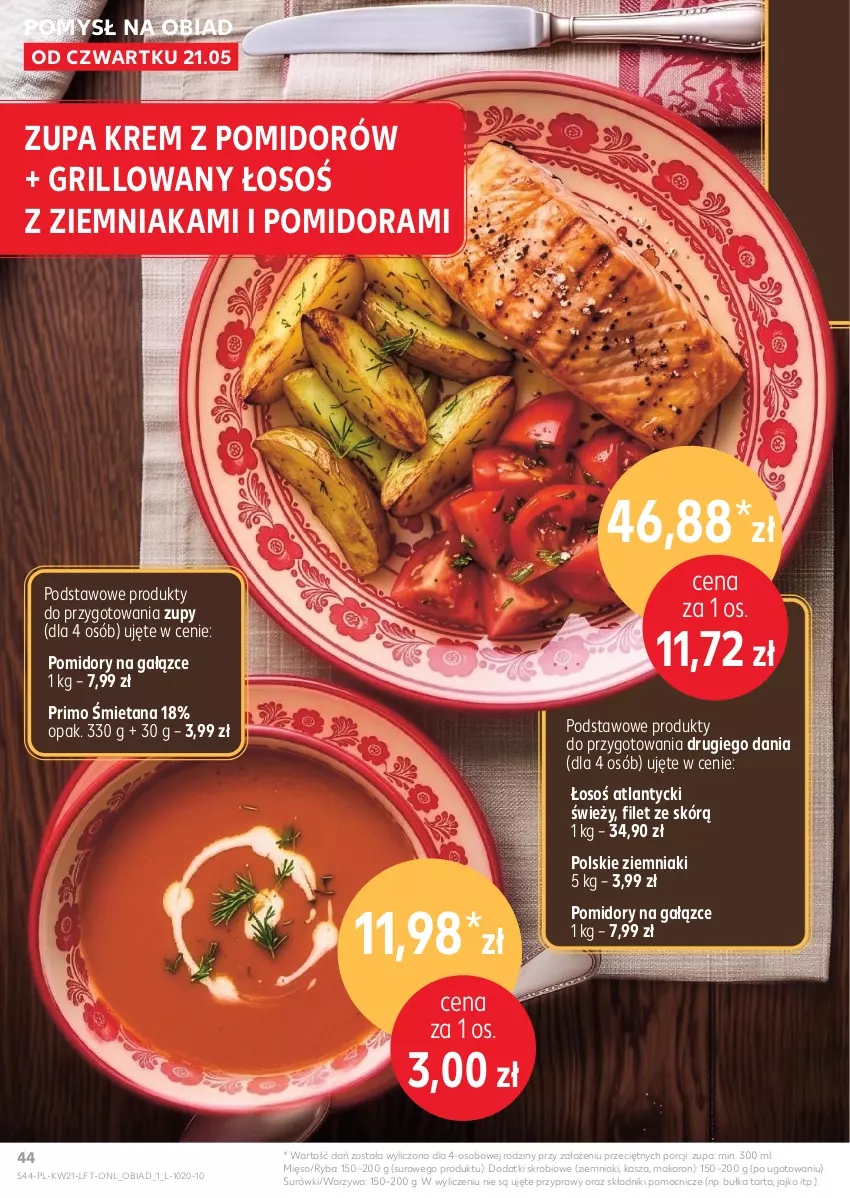 Gazetka promocyjna Kaufland - Gazetka tygodnia - ważna 21.05 do 27.05.2026 - strona 44 - produkty: Bułka, Bułka tarta, Grill, Kasza, Makaron, Mięso, Pomidory, Por, Przyprawy, Ryba, Tarta, Warzywa, Ziemniaki, Zupa