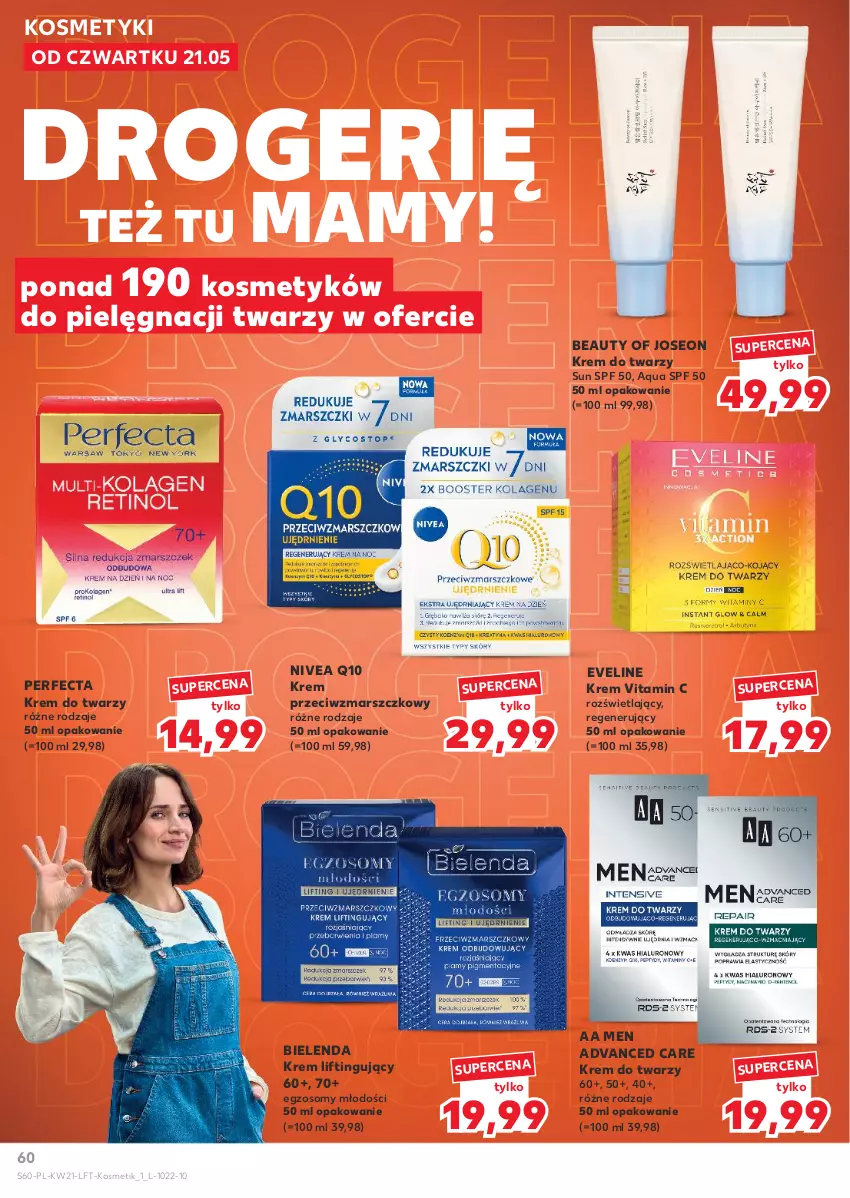 Gazetka promocyjna Kaufland - Gazetka tygodnia - ważna 21.05 do 27.05.2026 - strona 60 - produkty: Advanced Care, Bielenda, Eveline, Krem do twarzy, Krem przeciwzmarszczkowy, Mars, Nivea, Nivea Q10, Perfecta