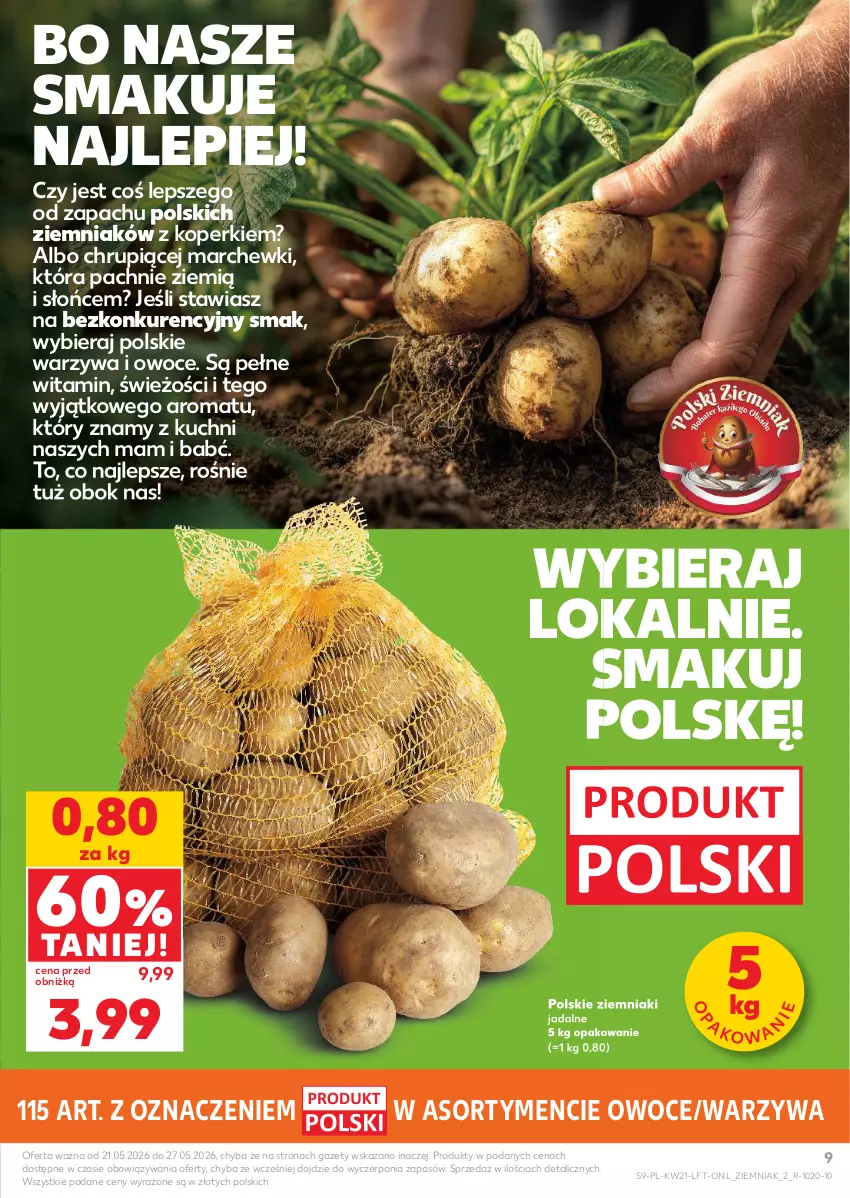 Gazetka promocyjna Kaufland - Gazetka tygodnia - ważna 21.05 do 27.05.2026 - strona 9 - produkty: O nas, Owoce, Warzywa, Warzywa i owoce, Ziemniaki