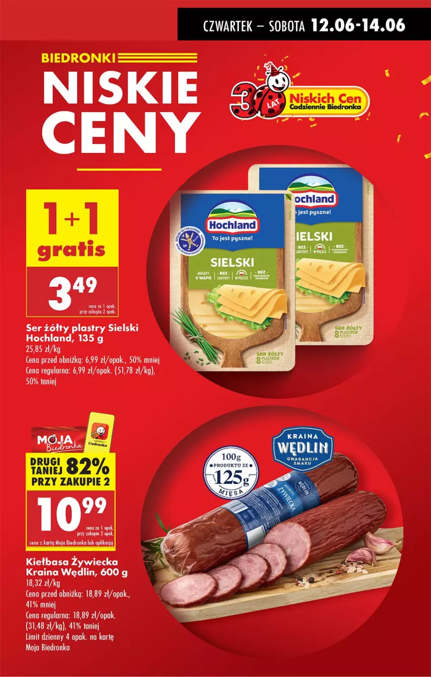 Gazetka promocyjna Biedronka - Od Czwartku - ważna 12.06 do 18.06.2025 - strona 11 - produkty: Hochland, Kiełbasa, Ser