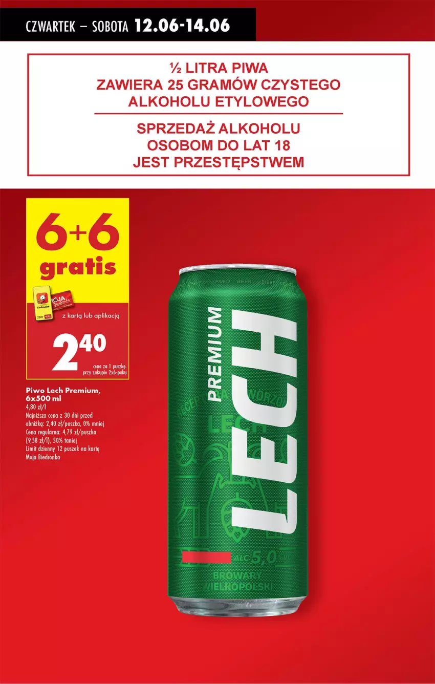 Gazetka promocyjna Biedronka - Od Czwartku - ważna 12.06 do 18.06.2025 - strona 12 - produkty: Gra, Lech Premium, Piwa, Piwo