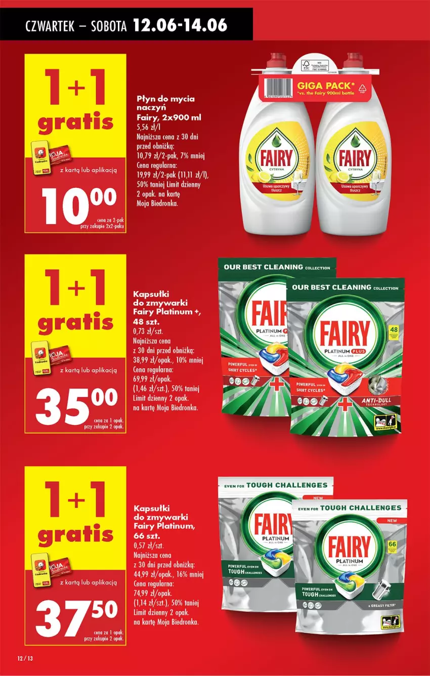 Gazetka promocyjna Biedronka - Od Czwartku - ważna 12.06 do 18.06.2025 - strona 14 - produkty: Fa, Fairy, Zmywarki
