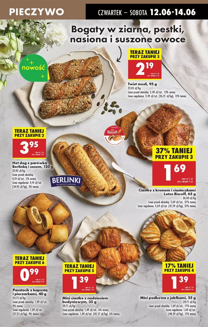 Gazetka promocyjna Biedronka - Od Czwartku - ważna 12.06 do 18.06.2025 - strona 21 - produkty: Hot dog, Jabłka, Kapustą, Mus, Owoce, Piec, Pieczarka, Sos, Tera