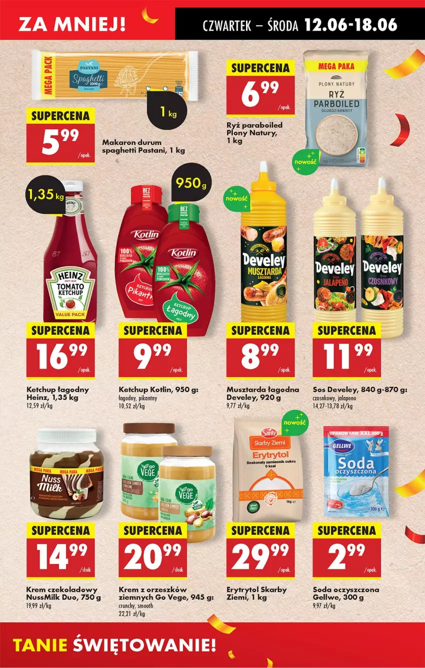 Gazetka promocyjna Biedronka - Od Czwartku - ważna 12.06 do 18.06.2025 - strona 35 - produkty: Heinz, Ketchup, Kotlin, Makaron, Mus, Musztarda, Rum, Ryż, Soda oczyszczona, Sos, Spaghetti