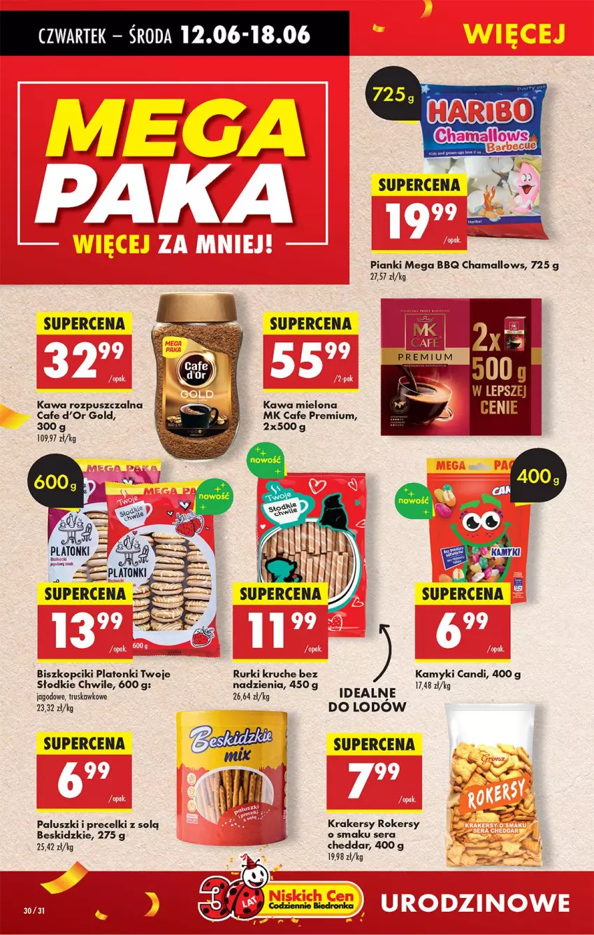 Gazetka promocyjna Biedronka - Od Czwartku - ważna 12.06 do 18.06.2025 - strona 36 - produkty: Beskidzki, Cheddar, Hama, Kawa, Kawa mielona, Kawa rozpuszczalna, Krakersy, Precelki, Rurki, Ser