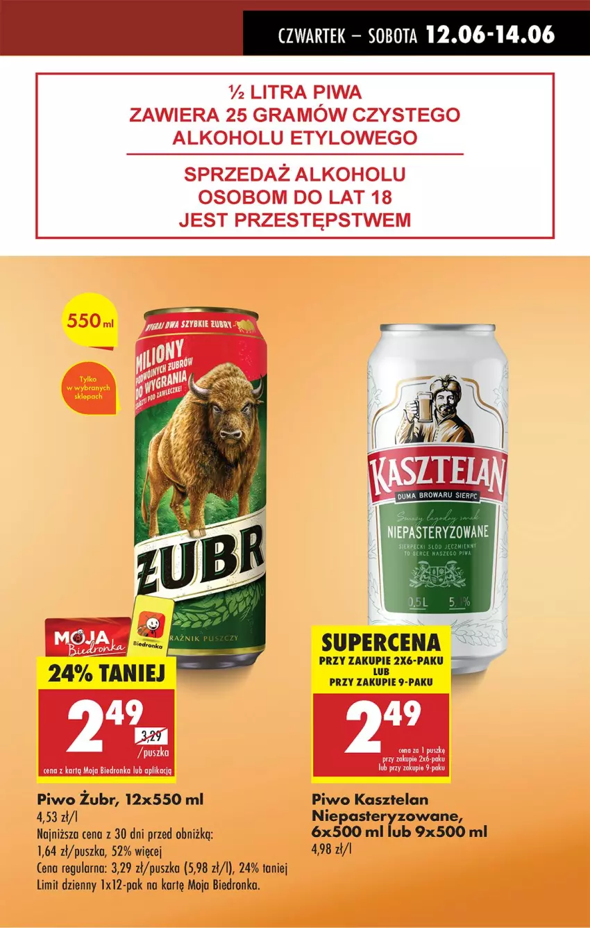 Gazetka promocyjna Biedronka - Od Czwartku - ważna 12.06 do 18.06.2025 - strona 5 - produkty: Gra, Kasztelan, Piwa, Piwo