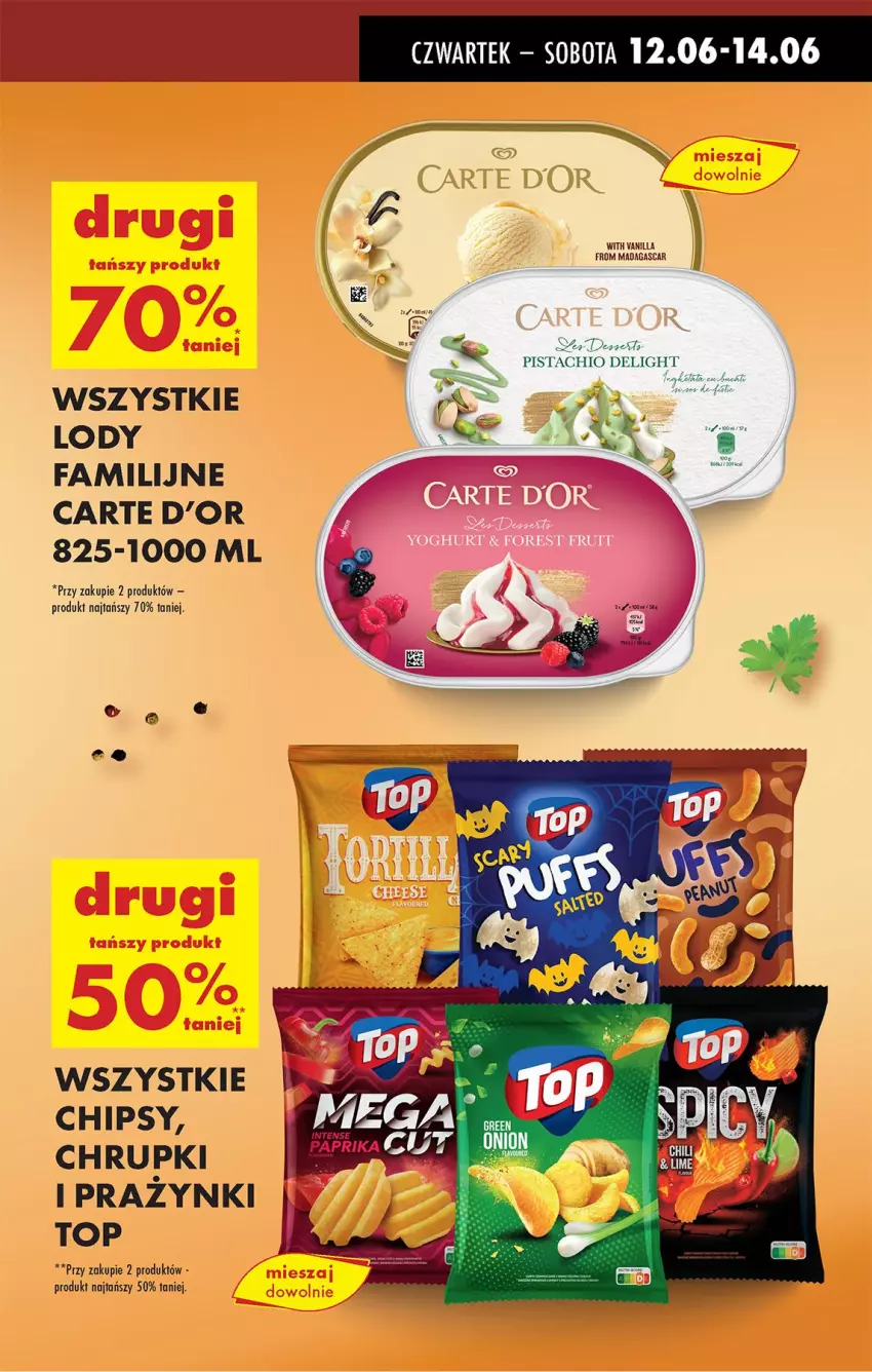 Gazetka promocyjna Biedronka - Od Czwartku - ważna 12.06 do 18.06.2025 - strona 7 - produkty: Carte d'Or, Chipsy, Chrupki, Top