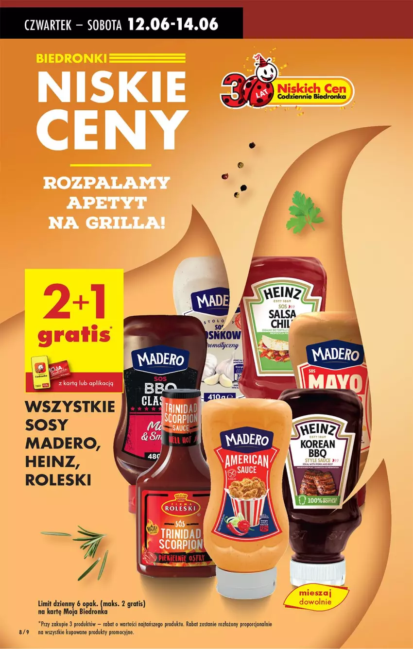 Gazetka promocyjna Biedronka - Od Czwartku - ważna 12.06 do 18.06.2025 - strona 8 - produkty: Gra, Heinz, Por, Sos