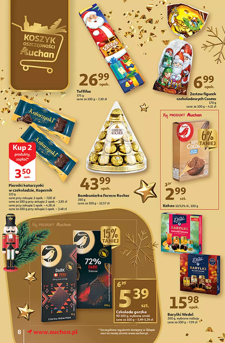 Gazetka promocyjna Auchan - Gazetka Magia Świąt Supermarket Auchan - ważna 08.12 do 14.12.2022 - strona 8 - produkty: Baryłki, Piernik, Toffifee