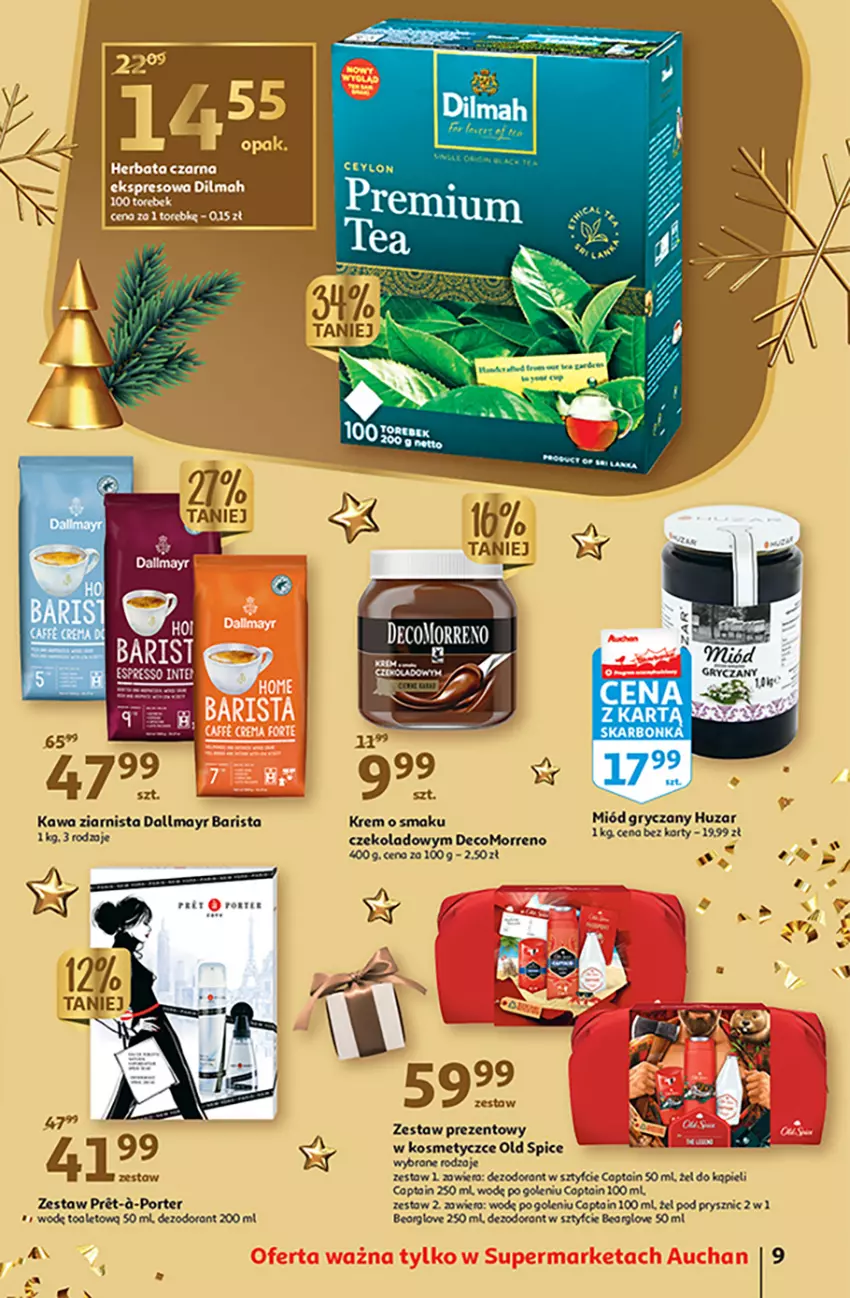 Gazetka promocyjna Auchan - Gazetka Magia Świąt Supermarket Auchan - ważna 08.12 do 14.12.2022 - strona 9 - produkty: Dallmayr, Dezodorant, Kawa, Kawa ziarnista, Old Spice, Por