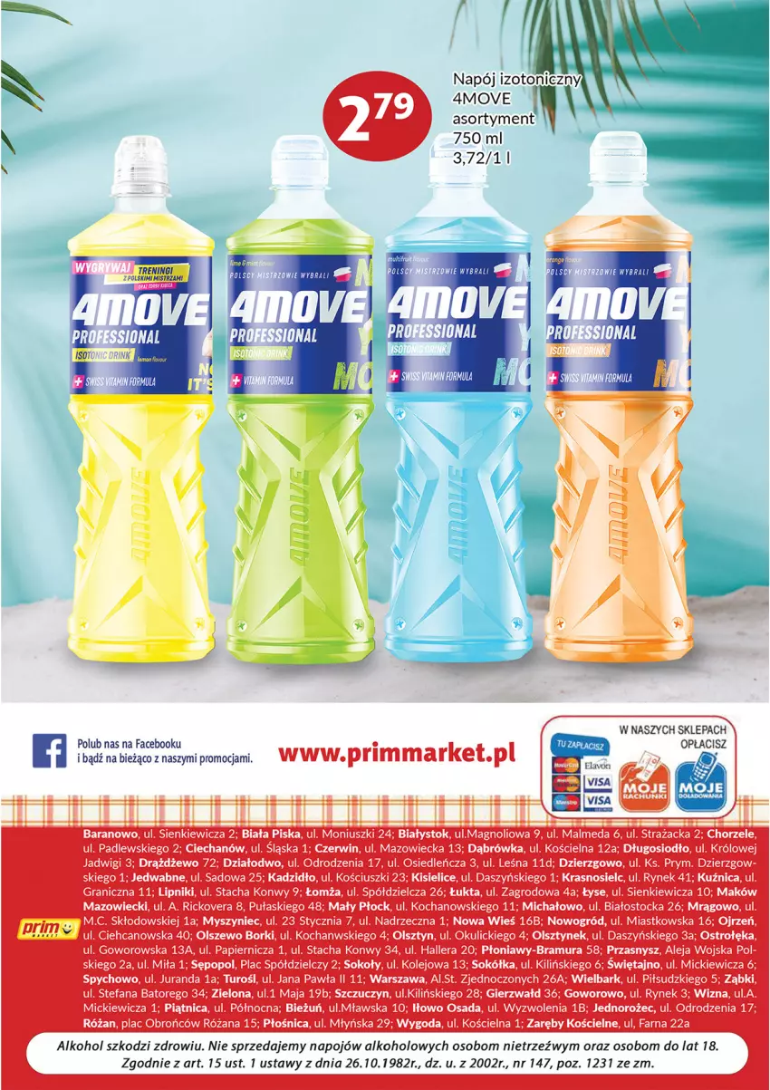 Gazetka promocyjna Prim Market - ważna 01.07 do 31.07.2022 - strona 8 - produkty: Fa, Gra, Jednorożec, Kisiel, Koc, Malm, Mysz, Napój, Napój izotoniczny, Ogród, Olej, Papier, Piątnica, Róża, Sok, Sokół, Stock