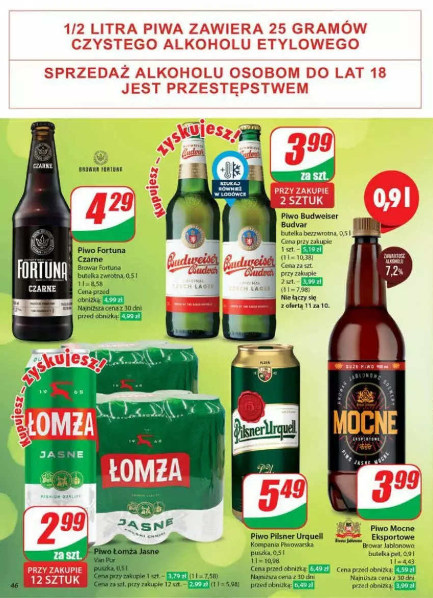 Gazetka promocyjna Dino - ważna 30.10 do 05.11.2024 - strona 41 - produkty: Fortuna, Piwo, Por, Ser, Sok, Sport