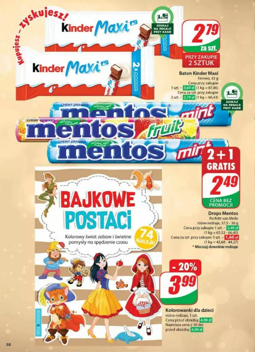 Gazetka promocyjna Dino - ważna 30.10 do 05.11.2024 - strona 46 - produkty: Baton, Dzieci, Ferrero, Kinder, Mentos