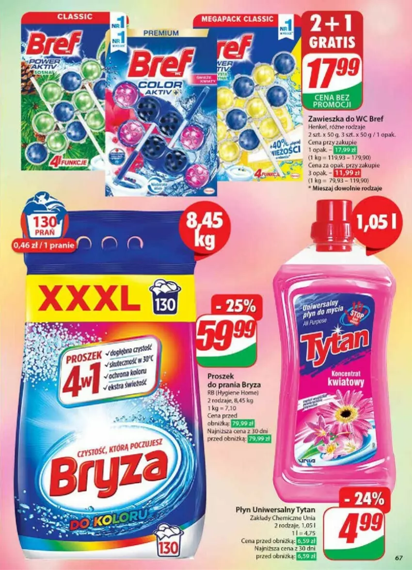 Gazetka promocyjna Dino - ważna 30.10 do 05.11.2024 - strona 64 - produkty: Bref, Bryza, Proszek do prania, Tytan, Zawieszka do wc