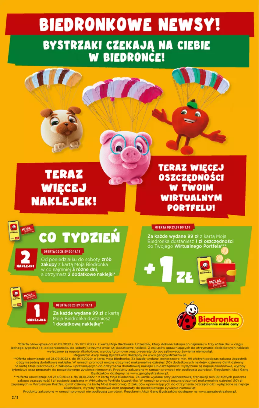 Gazetka promocyjna Biedronka - W tym tygodniu - ważna 26.09 do 01.10.2022 - strona 2 - produkty: Isana, Klej, Napoje, Por, Rama, Tarta, Tran, Tytan