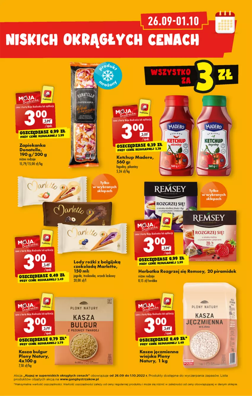 Gazetka promocyjna Biedronka - W tym tygodniu - ważna 26.09 do 01.10.2022 - strona 27 - produkty: Bulgur, Kasza, Kasza jęczmienna, Ketchup, LG, Lody, Zapiekanka