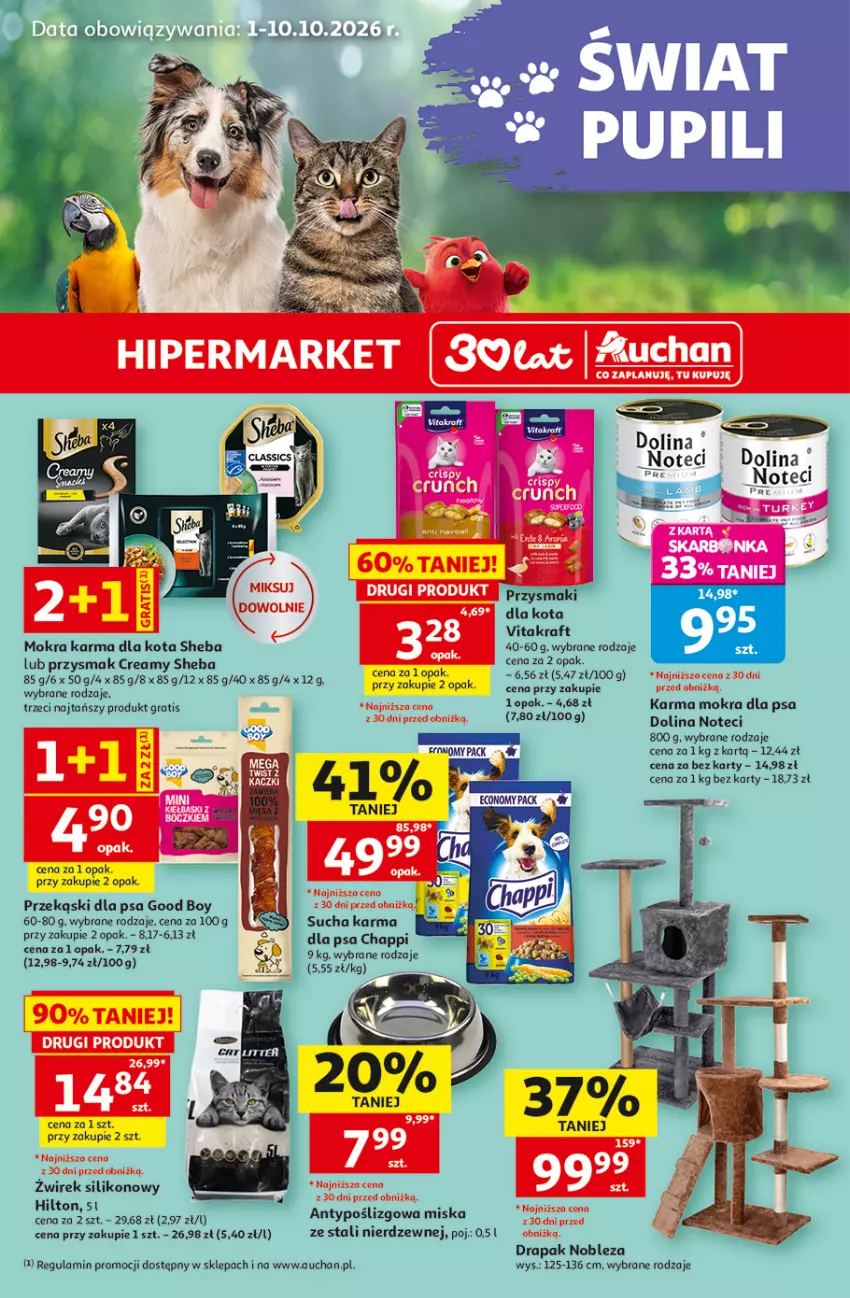 Gazetka promocyjna Auchan - Świat Pupili Hipermarket - ważna 01.10 do 10.10.2026 - strona 1