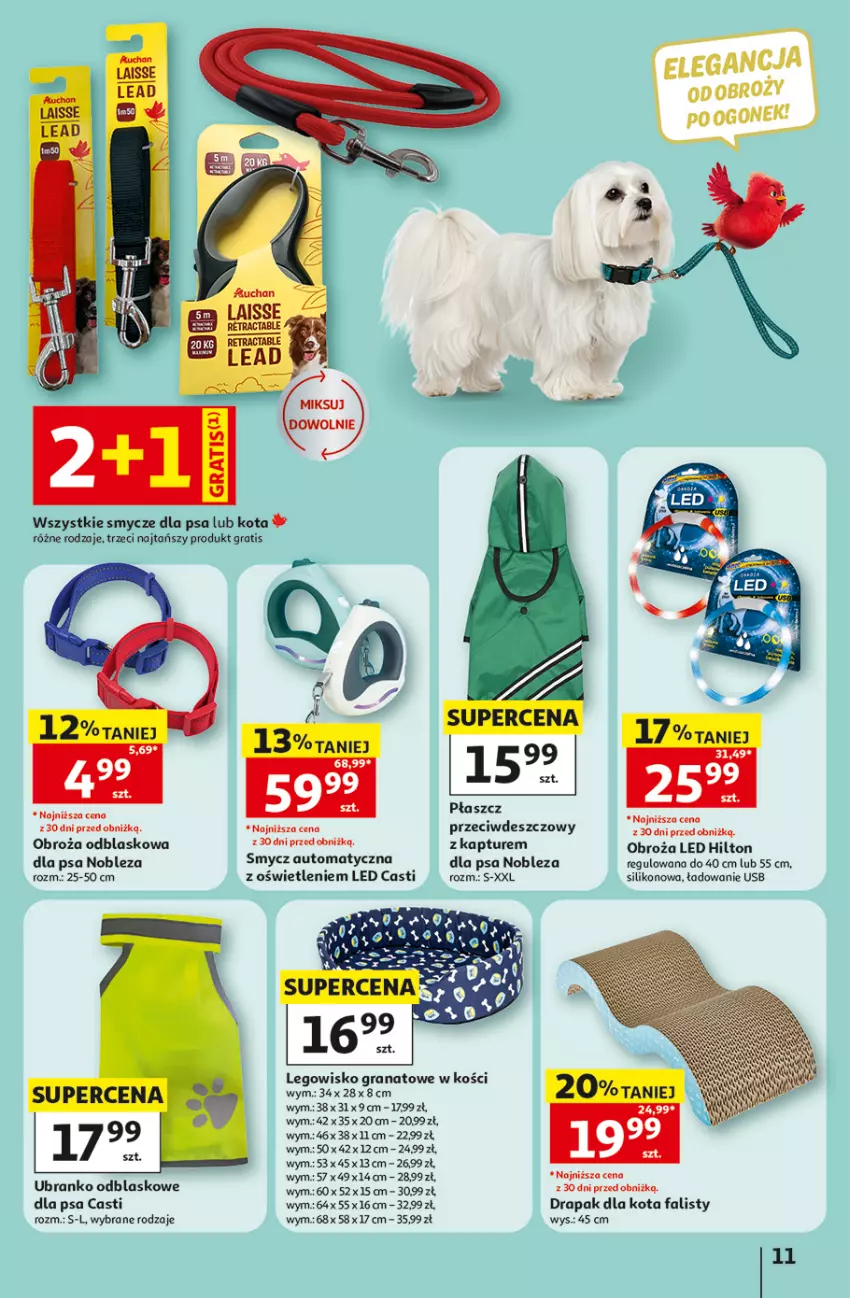 Gazetka promocyjna Auchan - Świat Pupili Hipermarket - ważna 01.10 do 10.10.2026 - strona 11 - produkty: Drapak, Fa, Gra, Granat, LEGO, Legowisko, Płaszcz, Smycz