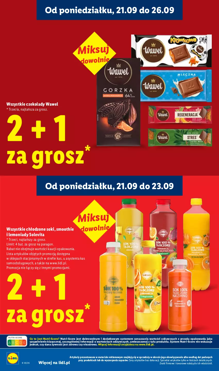 Gazetka promocyjna Lidl - Gazetka ważna od 21.09. do 23.09 - ważna 21.09 do 23.09.2026 - strona 16 - produkty: Smoothie, Sok, Wawel