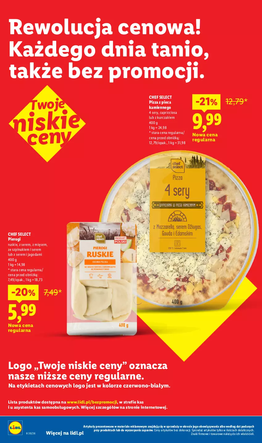 Gazetka promocyjna Lidl - Gazetka ważna od 21.09. do 23.09 - ważna 21.09 do 23.09.2026 - strona 20 - produkty: Kurczak, Piec, Pierogi, Pizza, Pizza z pieca kamiennego, Ser, Szpinak