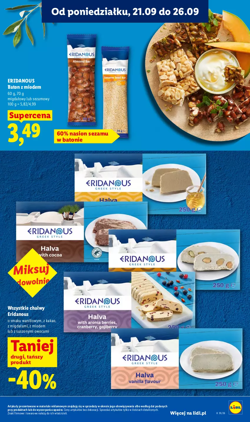 Gazetka promocyjna Lidl - Gazetka ważna od 21.09. do 23.09 - ważna 21.09 do 23.09.2026 - strona 41 - produkty: Baton, Kakao, Sezam